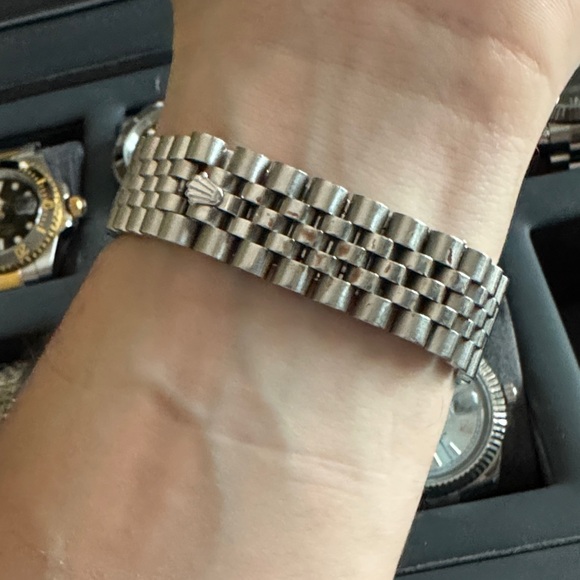 Rolex Gold and Silver Watch with Diamond Markers - Picture 12 of 12